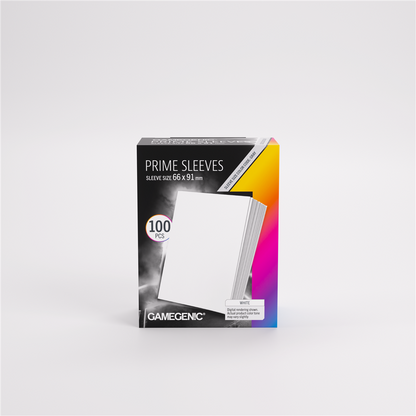 GameGenic SLEEVES Pack Prime Blanc 66x91mm (100 pièces)