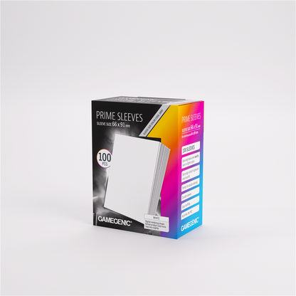 GameGenic SLEEVES Pack Prime Blanc 66x91mm (100 pièces)