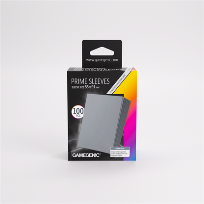 GameGenic SLEEVES Pack Prime Dark Grey 66x91mm (100 sleeves)