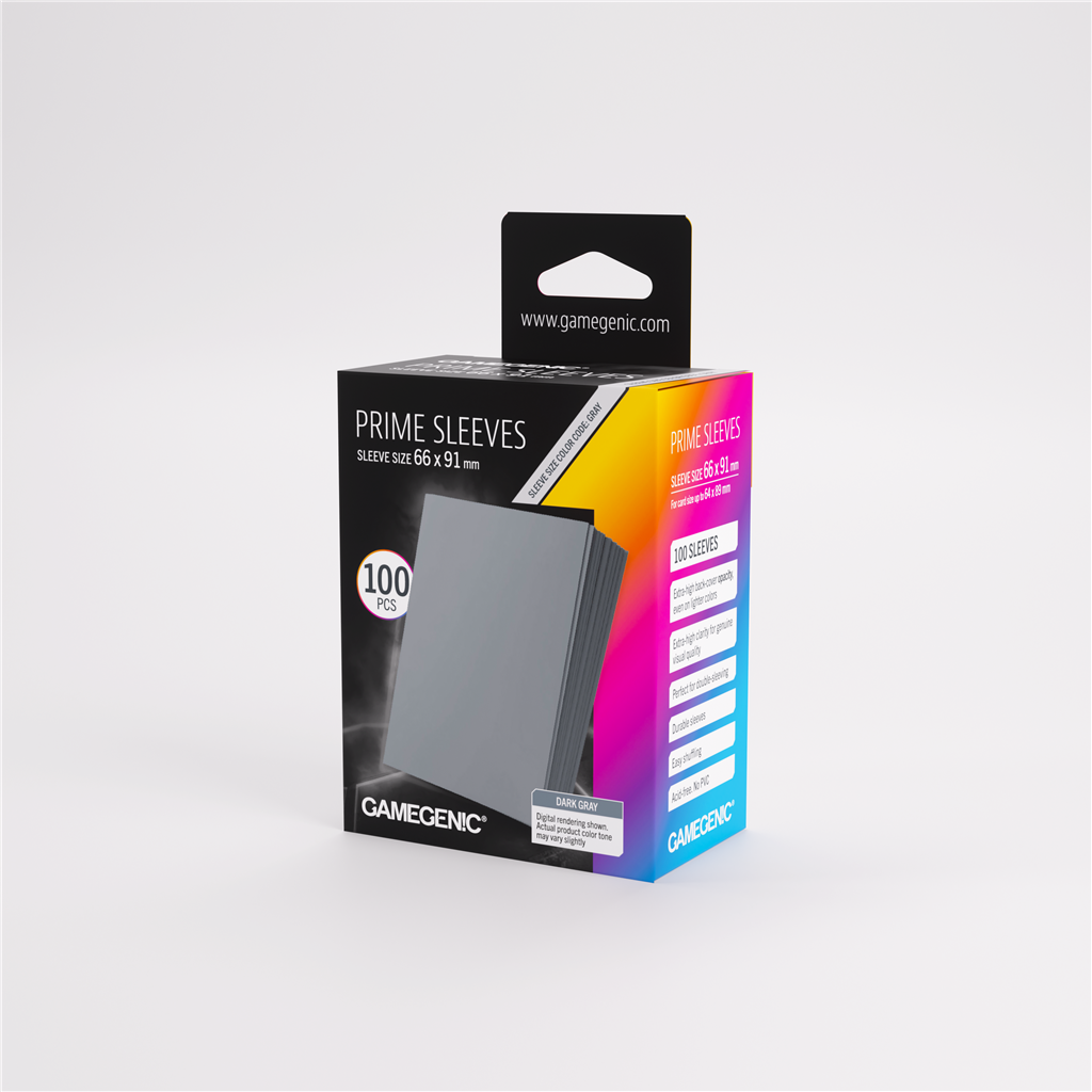 GameGenic SLEEVES Pack Prime Dark Grey 66x91mm (100 sleeves)
