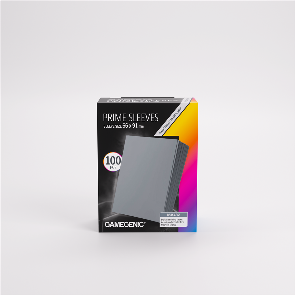 GameGenic SLEEVES Pack Prime Dark Grey 66x91mm (100 sleeves)