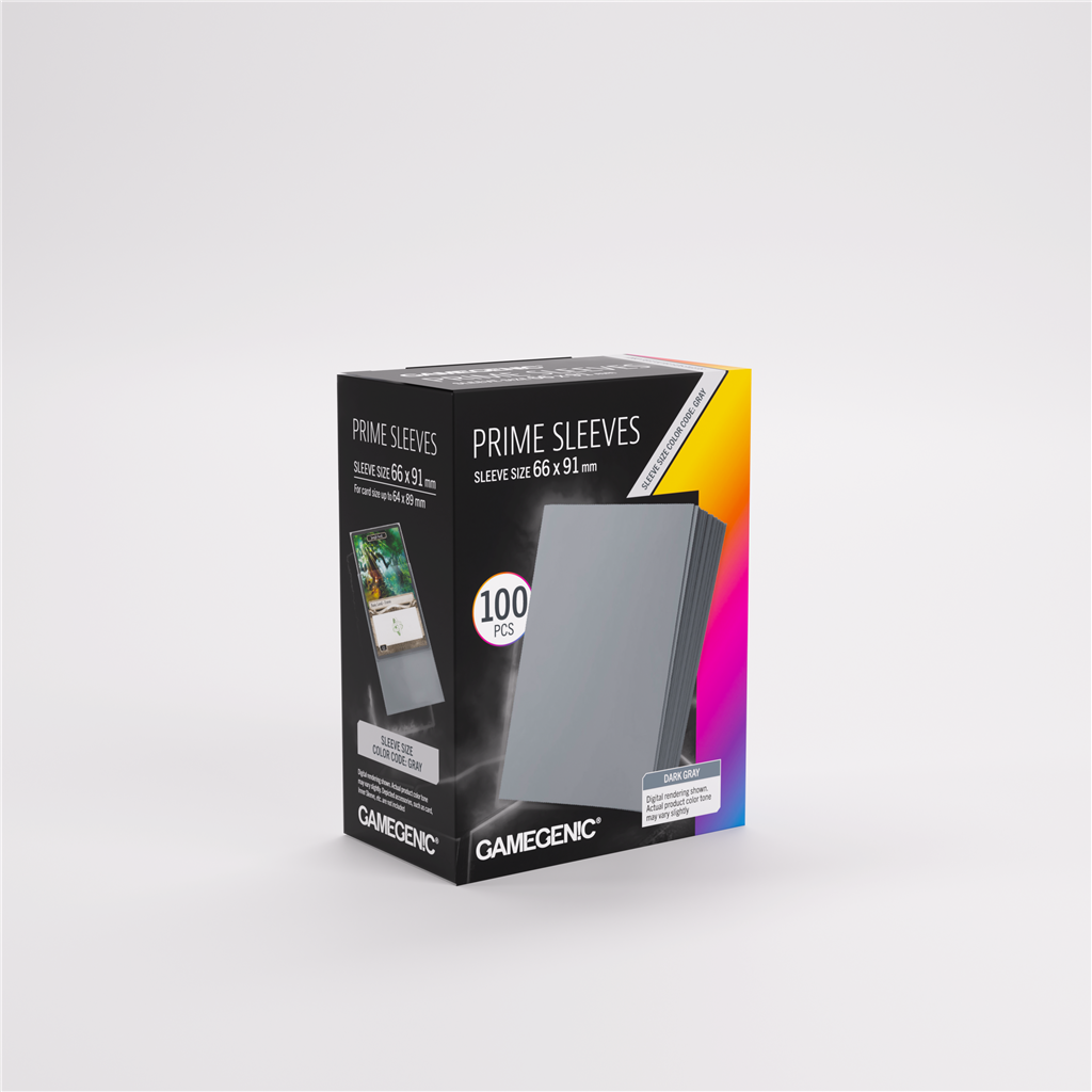 GameGenic SLEEVES Pack Prime Dark Grey 66x91mm (100 sleeves)