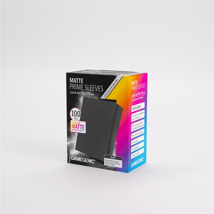 GameGenic SLEEVES Pack Matte Prime Black 66x91mm (100 stuks)