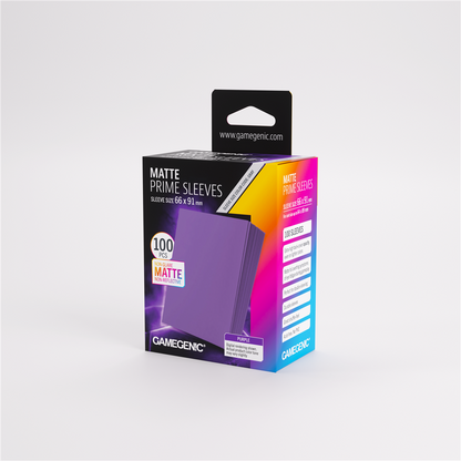 GameGenic SLEEVES Pack Matte Prime Purple 66x91mm (100 stuks)