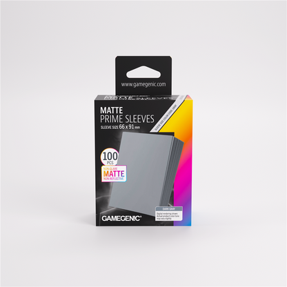 GameGenic SLEEVES Pack Matte Prime Dark Gray 66x91mm (100 pieces)