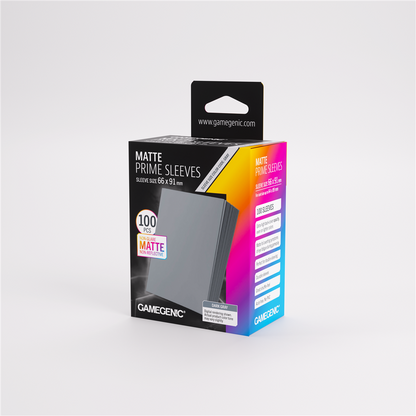GameGenic SLEEVES Pack Matte Prime Dark Gray 66x91mm (100 pieces)