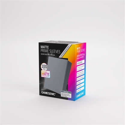 GameGenic SLEEVES Pack Matte Prime Dark Gray 66x91mm (100 pieces)