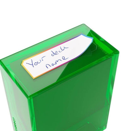 Accessoires The Bastion 50+ is a very compact and rock-solid deck box to safely protect 50+ double-sleeved cards in Closable Inner Sleeves. It is ideal for decks with 55+ double-sleeved cards in standard inner sleeves. Due to translucent materials and sma
