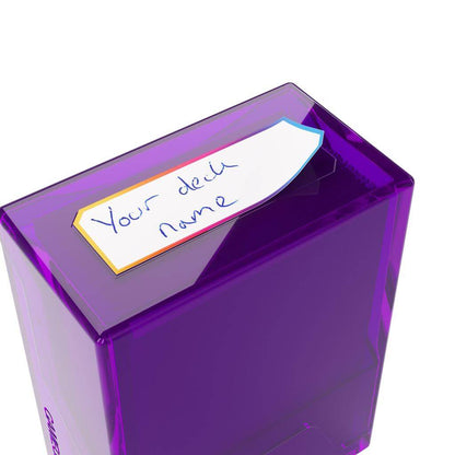 Accessoires The Bastion 50+ is a very compact and rock-solid deck box to safely protect 50+ double-sleeved cards in Closable Inner Sleeves. It is ideal for decks with 55+ double-sleeved cards in standard inner sleeves. Due to translucent materials and sma