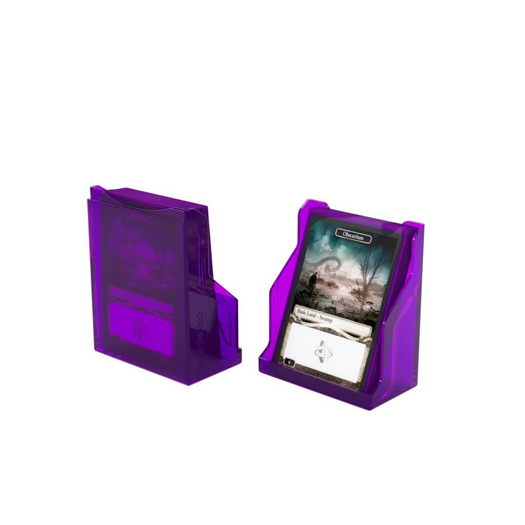 Accessoires The Bastion 50+ is a very compact and rock-solid deck box to safely protect 50+ double-sleeved cards in Closable Inner Sleeves. It is ideal for decks with 55+ double-sleeved cards in standard inner sleeves. Due to translucent materials and sma