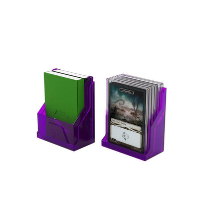 Accessoires The Bastion 50+ is a very compact and rock-solid deck box to safely protect 50+ double-sleeved cards in Closable Inner Sleeves. It is ideal for decks with 55+ double-sleeved cards in standard inner sleeves. Due to translucent materials and sma