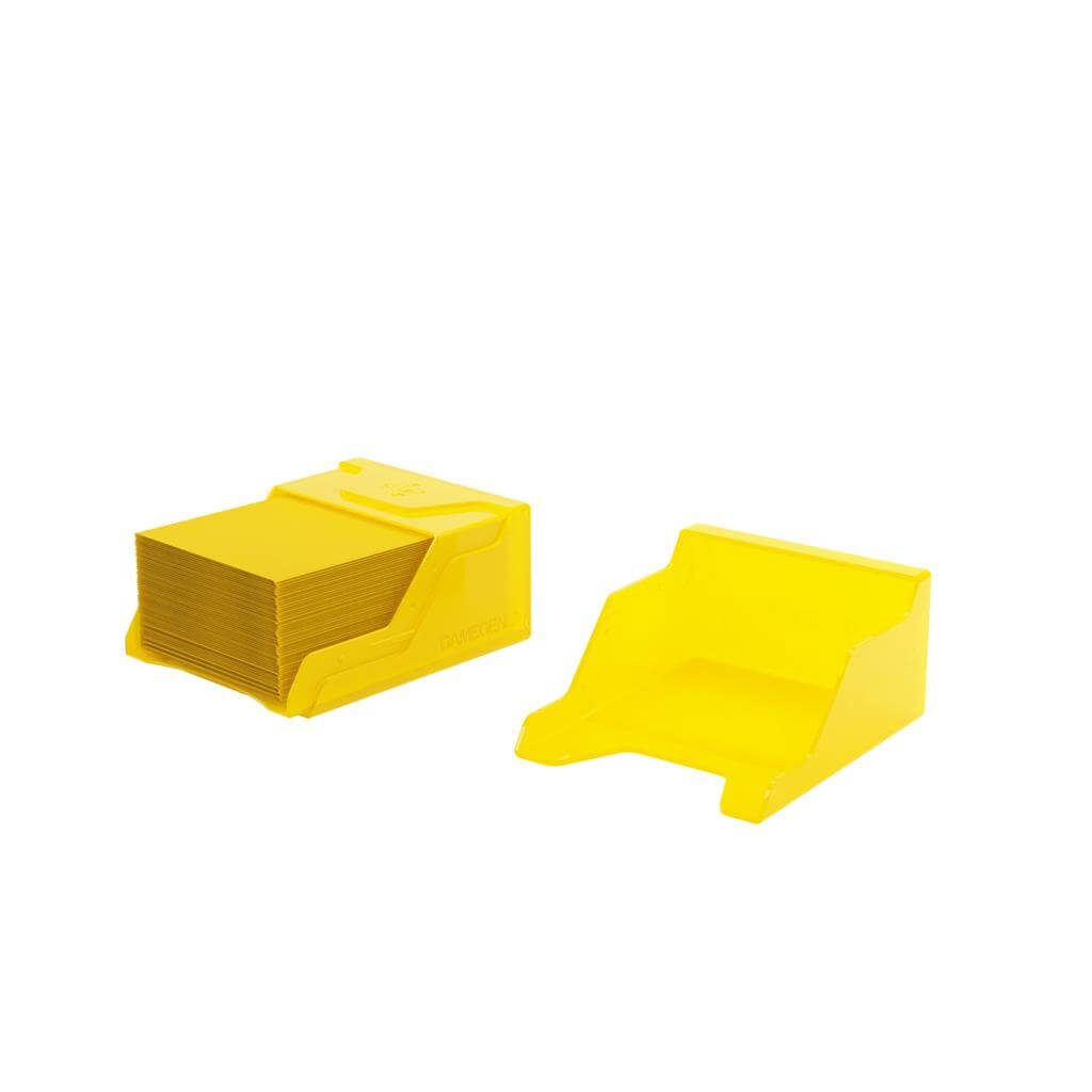 Accessoires The Bastion 50+ is a very compact and rock-solid deck box to safely protect 50+ double-sleeved cards in Closable Inner Sleeves. It is ideal for decks with 55+ double-sleeved cards in standard inner sleeves. Due to translucent materials and sma