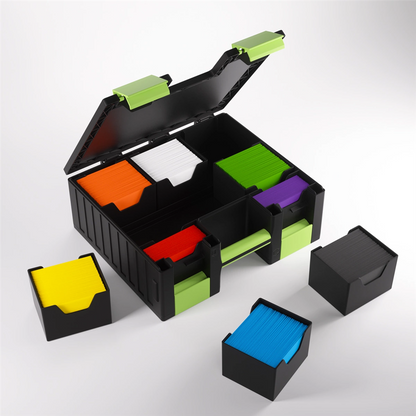 Accessoires Game Castle Black/GreenBring your gaming storage to the next level!The Game Castle is an ingenious, double-sided, all-in-one solution for board gamers, card game players, and tabletop fans. This brand-new product can be opened on either side t