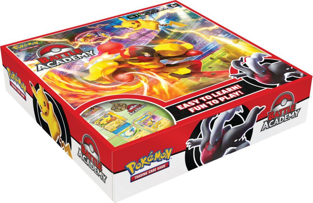 Pokémon Bereid je voor op een Pokémon-strijd met de kant-en-klare Pokémon Trading Card Game Battle Academy! De Battle Academy bevat alles wat twee spelers nodig hebben om te spelen. Inclusief een Nederlandse handleiding voor de decks, zodat je eerste potj