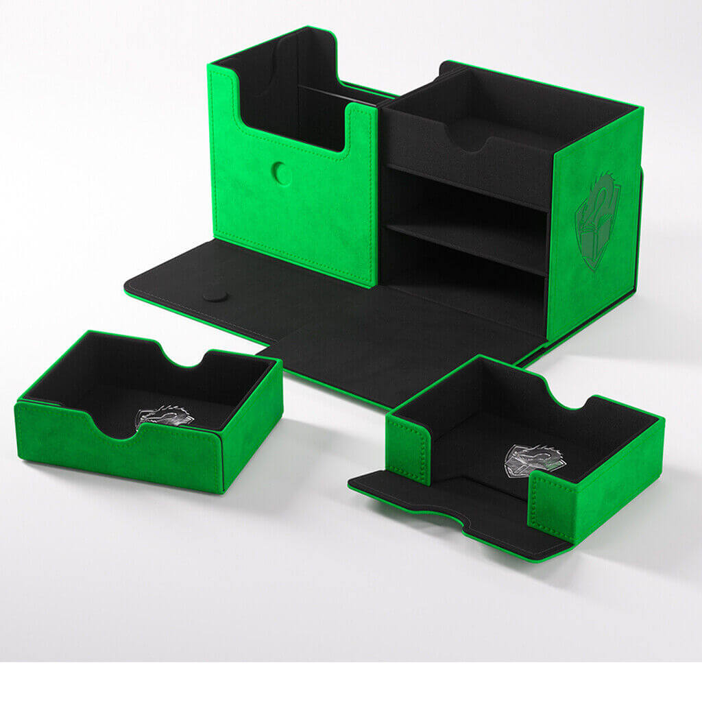 Accessoires The Academic 133+ XL, the box that broke all records, can hold 133+ double-sleeved cards in extra Thick Inner Sleeves* plus accessories. Numerous members of the community have requested a cleaner version of the box, without the Tolarian logos,