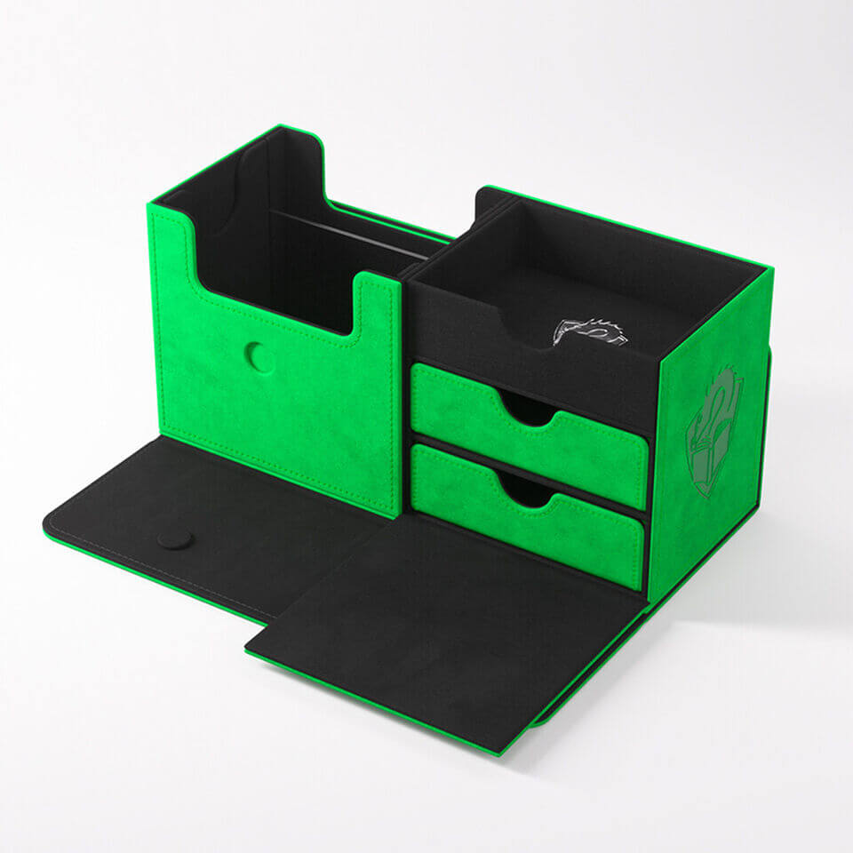 Accessoires The Academic 133+ XL, the box that broke all records, can hold 133+ double-sleeved cards in extra Thick Inner Sleeves* plus accessories. Numerous members of the community have requested a cleaner version of the box, without the Tolarian logos,