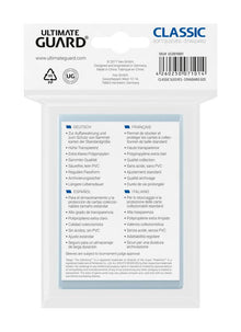 Accessoires This pack contains 100 card sleeves for all standard sized gaming cards, like Magic the Gathering™, Pokemon™ and others.- High clearness- Extra clear polypropylene- Collector´s grade- Acid free, no PVC- Regular fit- Archival safe- Sleeve size: