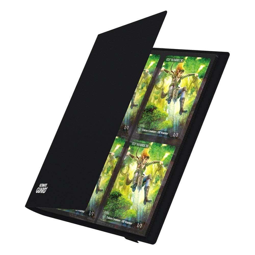 Accessoires High quality Portfolio with flexible, durable cover and 20 integrated 8-pocket-pages for all standard and Japanese sized gaming cards. Designed for 160 double-sleeved cards* Playset binder Durable and flexible cover Elastic strap fastener Side