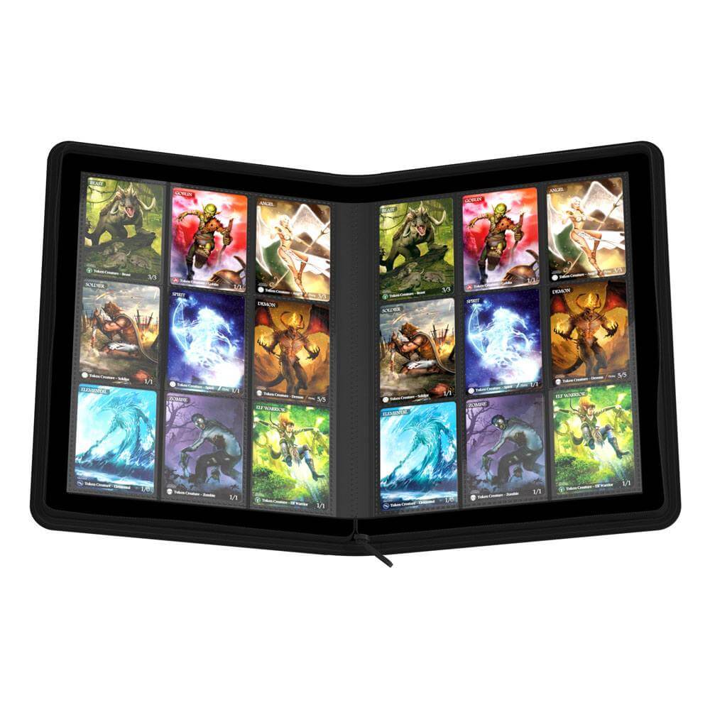 Accessoires High quality Portfolio with durable cover, innovative XenoSkin surface and 20 integrated 18-pocket-pages for all standard- and Japanese sized gaming cards. Zipper closure for extra security!- Designed for 360 double-sleeved cards*- Resistant X