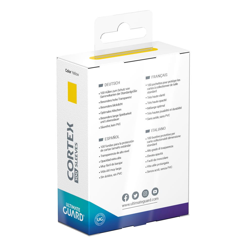Ultimate Guard Cortex Sleeves Standard Size Yellow (100 stuks)