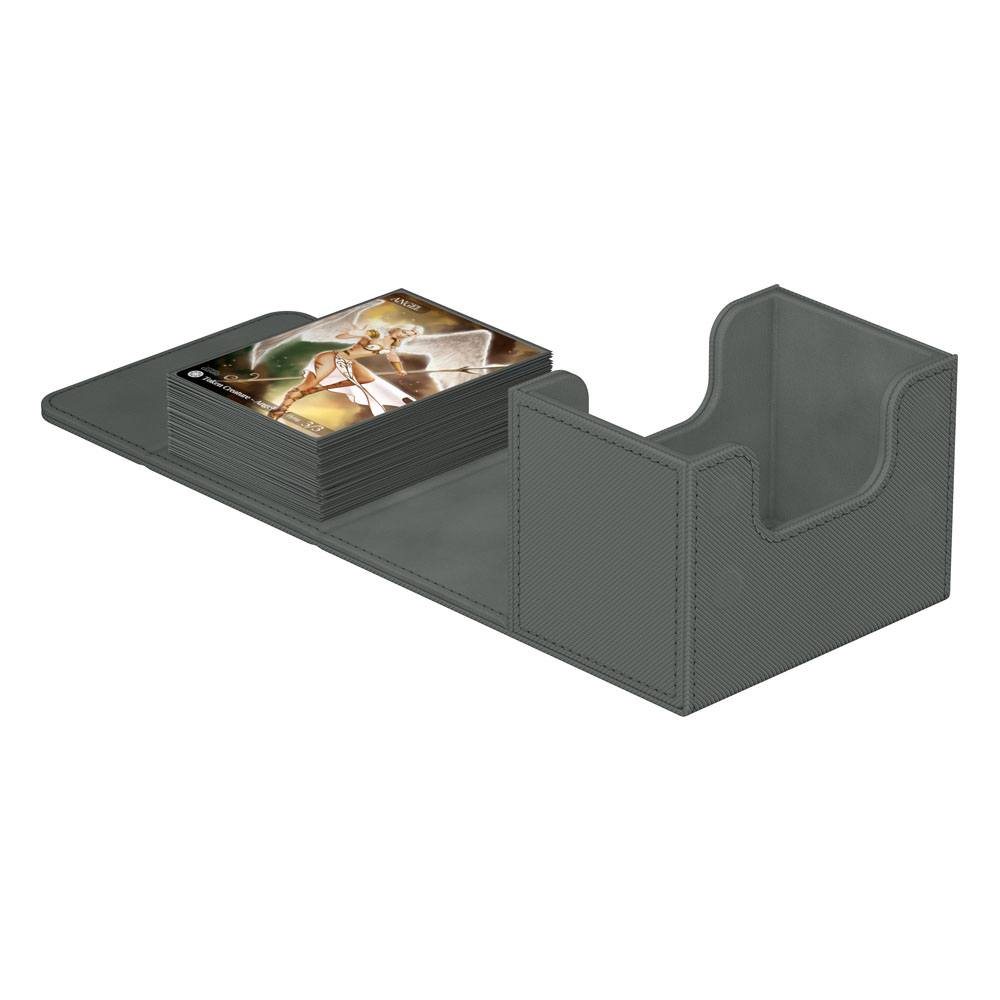 Accessoires Our convenient Sidewinder 80+ deck case provides easy access from both sides to your card deck. The box is optimized to hold 80 double-sleeved or 100 single-sleeved standard sized cards in Ultimate Guard Sleeves. The vibrant and elegant monoch