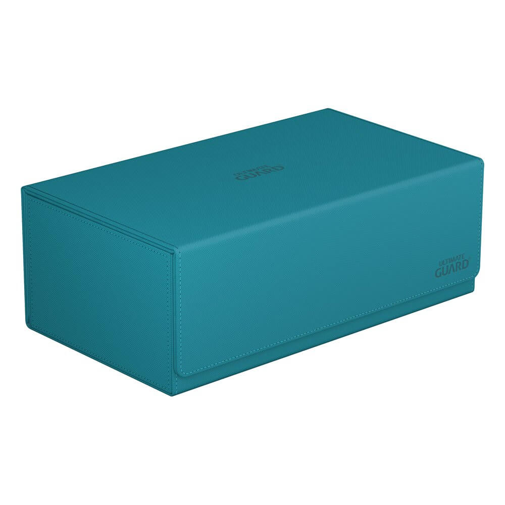 Accessoires Double your storage with our Arkhive 800+! This box offers space for more than 800 double-sleeved cards in standard size, can hold 350 Toploaders, or its two rows can simply be filled with a selection of your favorite deck boxes and cases. Its