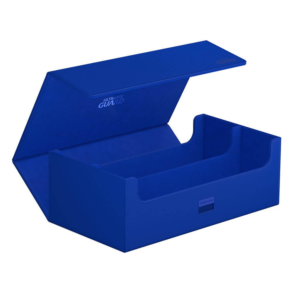Accessoires Double your storage with our Arkhive 800+! This box offers space for more than 800 double-sleeved cards in standard size, can hold 350 Toploaders, or its two rows can simply be filled with a selection of your favorite deck boxes and cases. Its