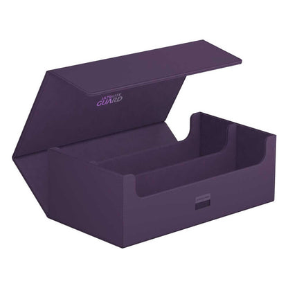 Accessoires Double your storage with our Arkhive 800+! This box offers space for more than 800 double-sleeved cards in standard size, can hold 350 Toploaders, or its two rows can simply be filled with a selection of your favorite deck boxes and cases. Its