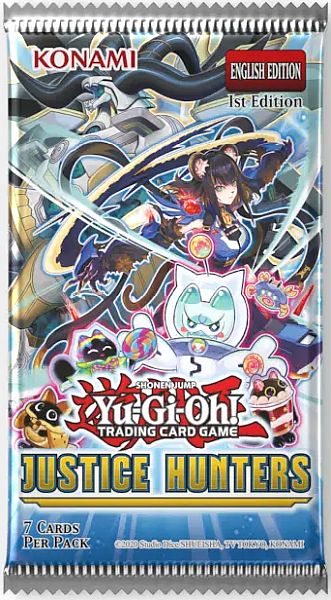 Yu-Gi-Oh Yu-Gi-Oh! TCG – Justice Hunters Booster Box Drie gloednieuwe thema’s. Drie keer de chaos. Word de ultieme rechtvaardige jager! Stap in de strijd met de Justice Hunters Booster Box, de nieuwste Yu-Gi-Oh! set die het spel op zijn kop zet met drie r