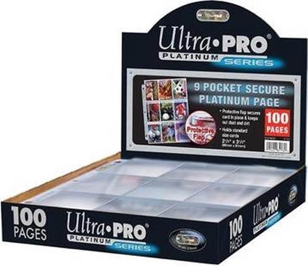 Accessoires 9-Pocket Secure Platinum Hologram Pages voor in een ringband. Bevat 100 stuks.
