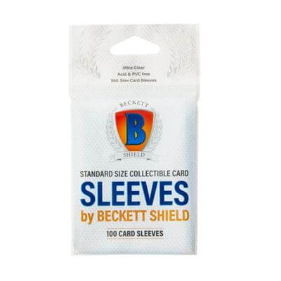 Accessoires Card Sleeves are the important first layer of protection for your cards. Comes in a pack of 100 and holds standard size cards with thickness up to 35pt. Sleeve dimensions are 2-5/8″ X 3-5/8″ (66.7mm X 92.1mm). PP material. PVC free. No collect
