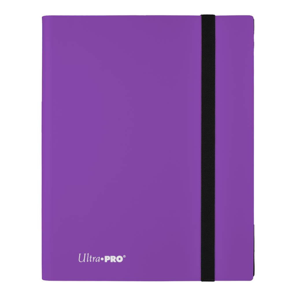 Accessoires 9-pocket Royal Purple PRO-Binder with embossed middle black web material gives cards a classic framed look. Side loading pocket design to prevent cards from easily falling out. Elastic strap holds the binder shut when not in use. All materials