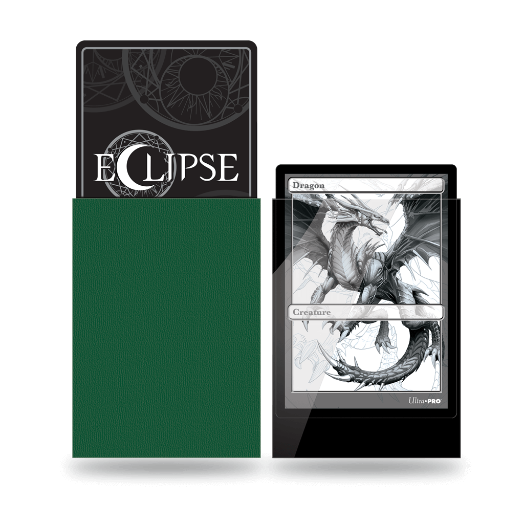 Accessoires Eclipse Deck Protector sleeves are now in 100ct packages, with three new colors! Royal Purple, Smoke Grey, & Forest Green. • New part numbers and color names to avoid ordering confusion. • Increased color and edge consistency. • All colors are
