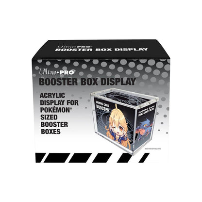 Accessoires Display and protect your standard size Pokémon booster boxes in UV protected acrylic displays by Ultra PRO! The ultra clear, thick acrylic display box features a 2-piece top-opening design with 6 extra-strength magnets. Each display includes o