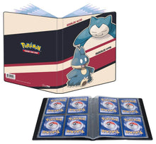 Pokémon 4-Pocket Portfolios for Pokémon feature a vibrant, full-art cover of Snorlax and Munchlax. Each portfolio stores and protects up to 40 standard size cards single-loaded and 80 cards double-loaded in archival-safe polypropylene pages. There are als