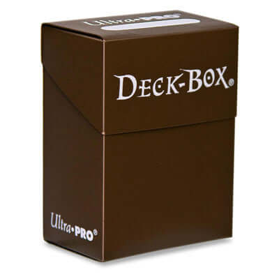 Accessoires Bruine deckbox solid voor het veilig bewaren en vervoeren van je speelkaarten.
