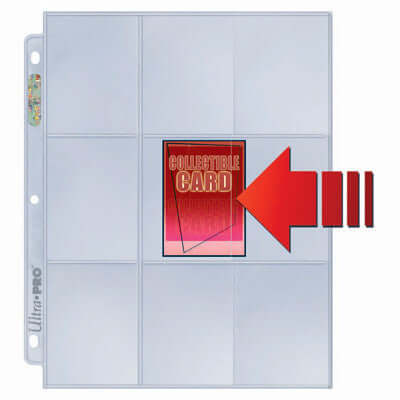 Accessoires 9-Pocket Side-Loading Hologram Pages voor in een ringband. Bestelbaar per box van 100 stuks.