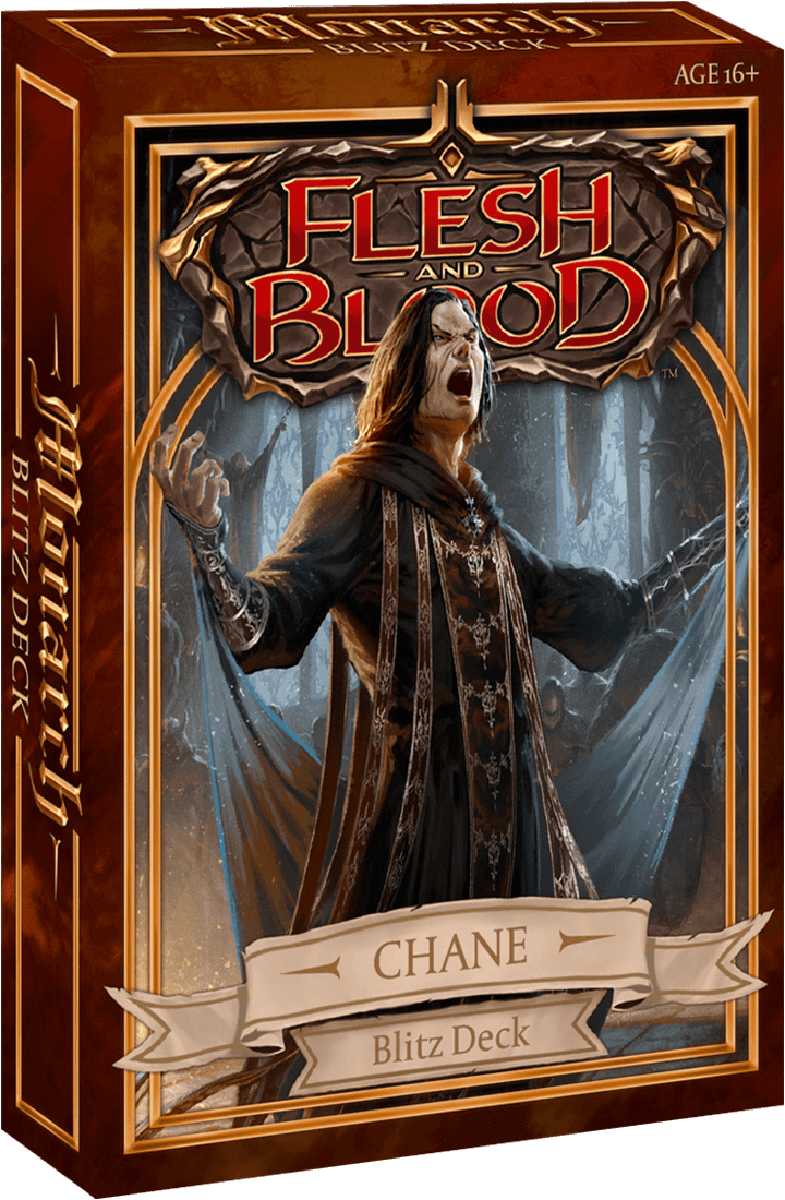 UITVERKOOP Flesh and Blood Monarch is een standalone boosterset van 307 kaarten die 4 nieuwe helden met gloednieuwe vaardigheden brengt voor het conflict tussen licht en donker.Een Blitz deck is een direct speelbaar heldendeck voor Flesh and Blood. Elk Bl
