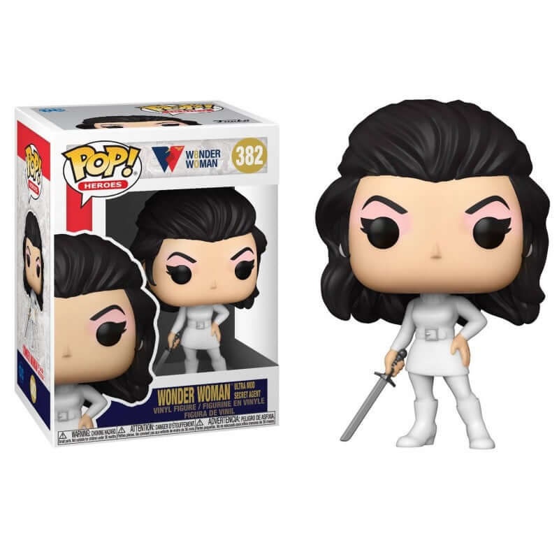 UITVERKOOP In these stories from the late 1960s, Wonder Woman leaves her super-powers behind to become an ultra-mod, globetrotting secret agent.Get this DC Comics Pop! Heroes Wonder Woman (UltraModSecretAgent) 80th Anniversary Funko Pop! Vinyl Figure now