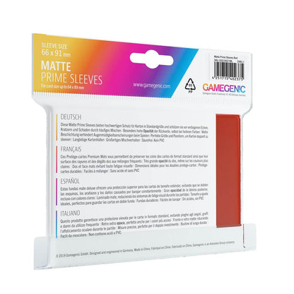 Accessoires Deze rode Matte Sleeves bieden een hoogwaardige bescherming voor standaard formaat kaarten van maximaal 64x89mm.