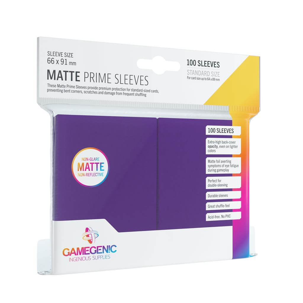 Accessoires Deze paarse Matte Sleeves bieden een hoogwaardige bescherming voor standaard formaat kaarten van maximaal 64x89mm.