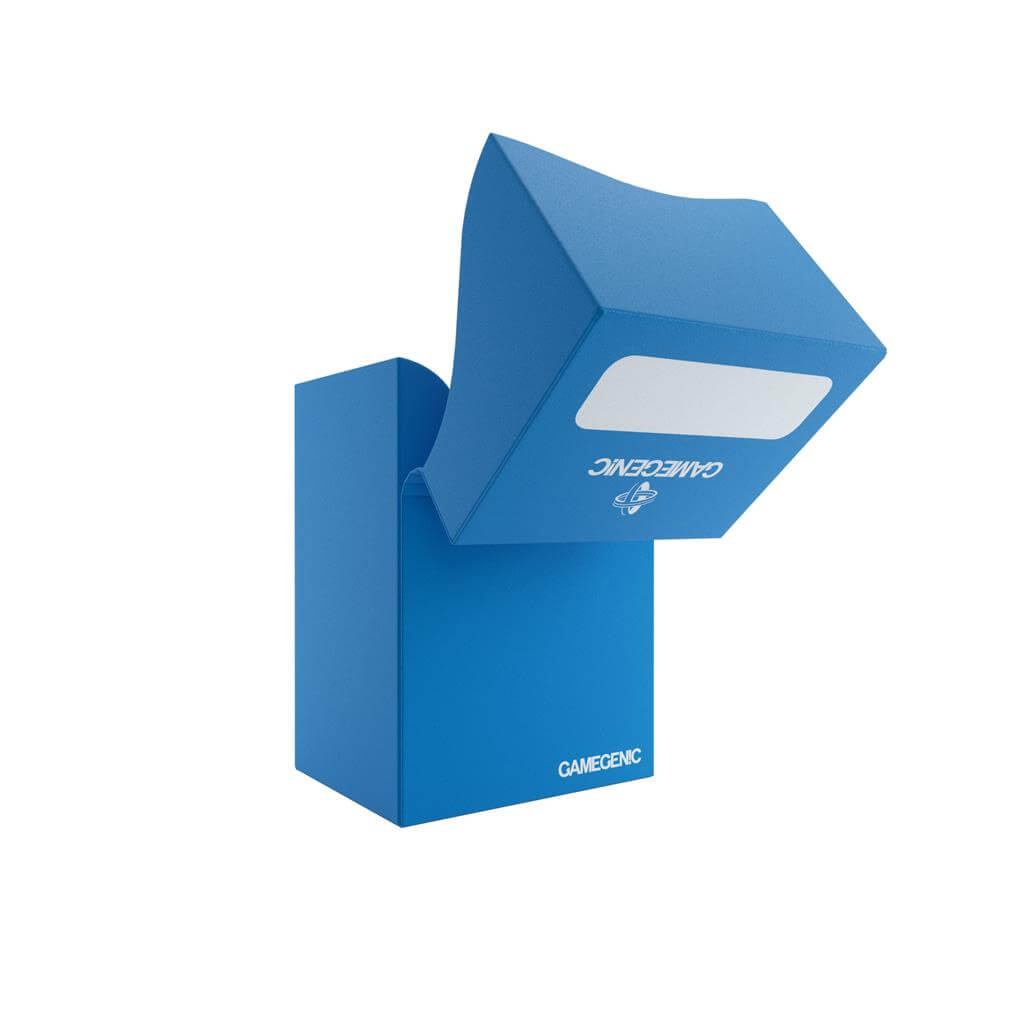 Accessoires Blauwe, casual deckbox die geschikt is voor het beschermen en opbergen van maximaal 80 kaarten met dubbele sleeves.