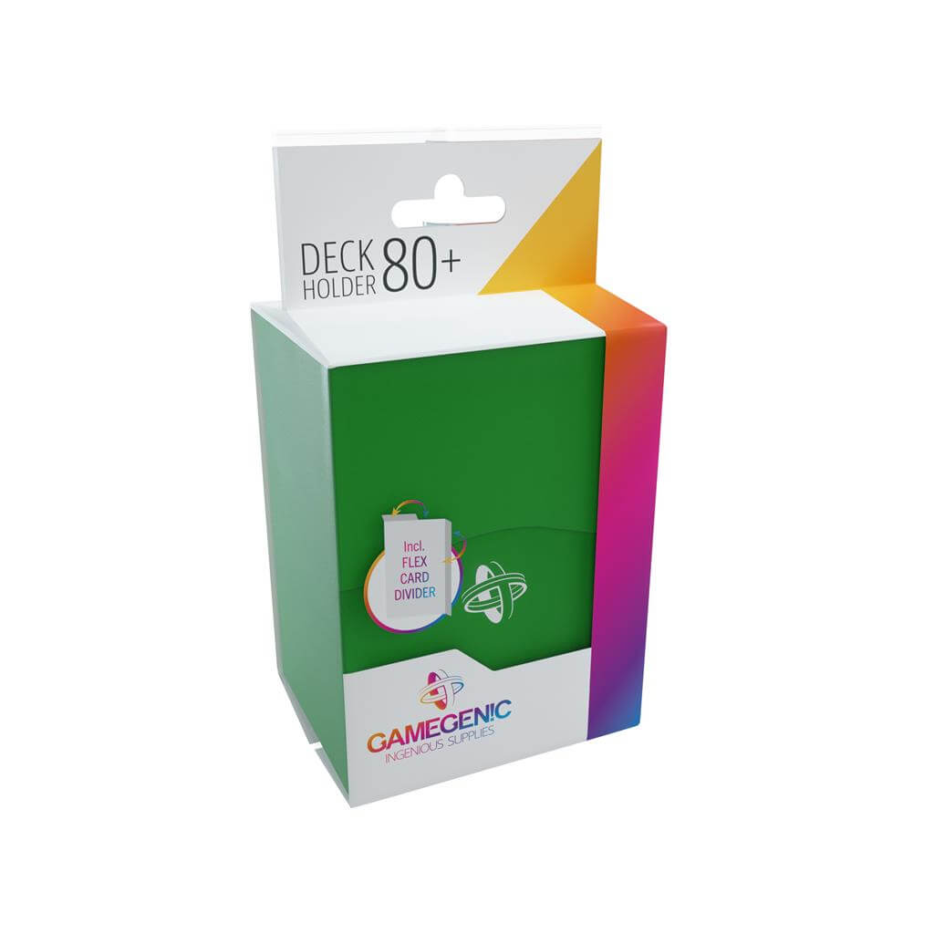 Accessoires Groene, casual deckbox die geschikt is voor het beschermen en opbergen van maximaal 80 kaarten met dubbele sleeves.