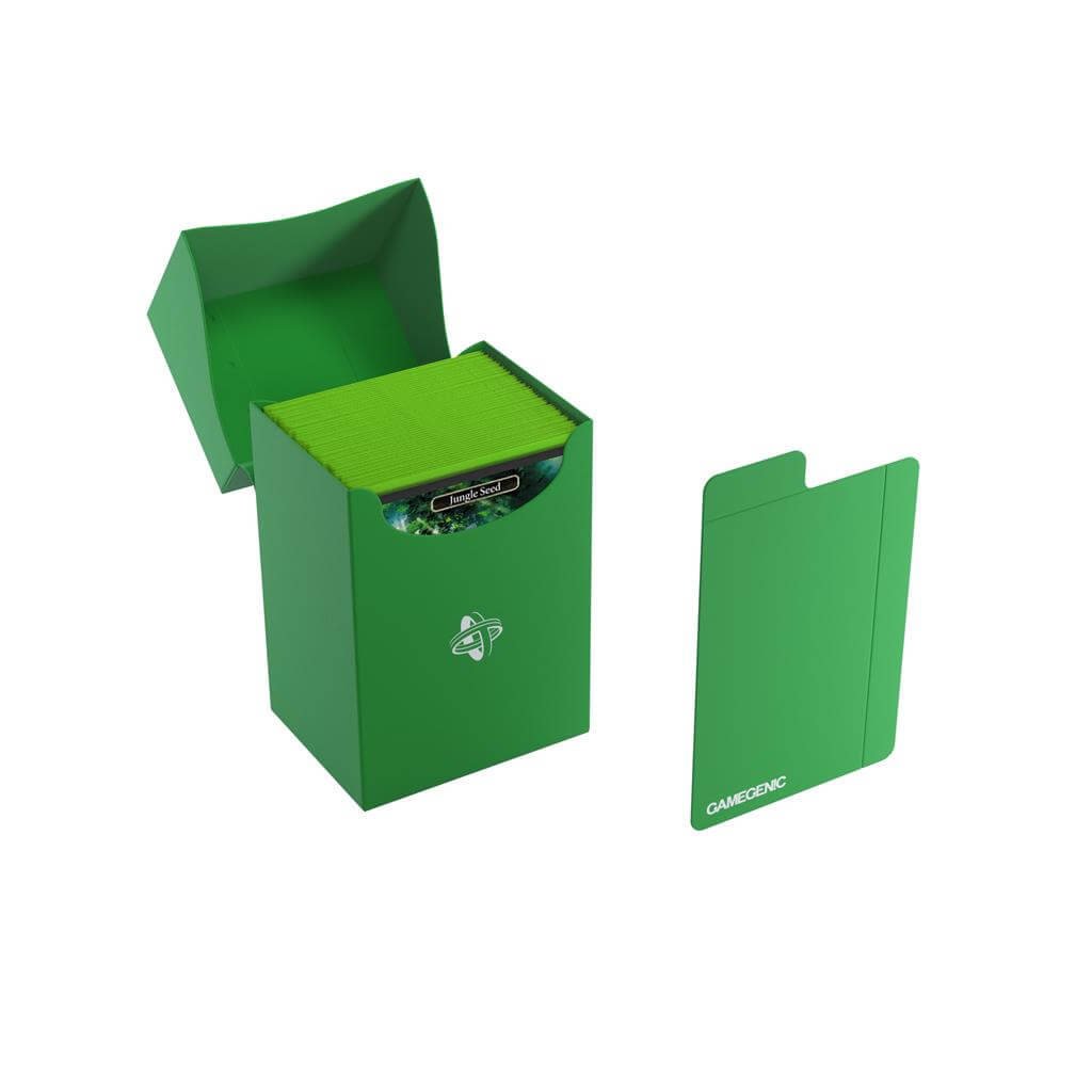 Accessoires Groene, casual deckbox die geschikt is voor het beschermen en opbergen van maximaal 80 kaarten met dubbele sleeves.