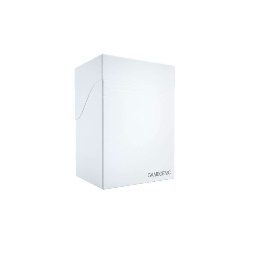 Accessoires Witte, casual deckbox die geschikt is voor het beschermen en opbergen van maximaal 80 kaarten met dubbele sleeves.