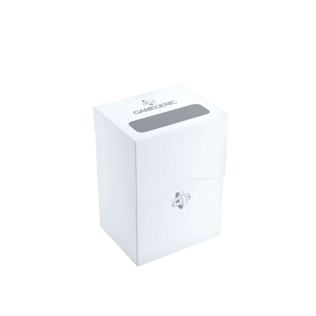 Accessoires Witte, casual deckbox die geschikt is voor het beschermen en opbergen van maximaal 80 kaarten met dubbele sleeves.