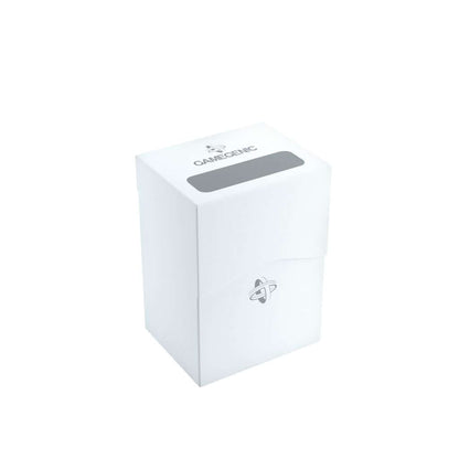 Accessoires Witte, casual deckbox die geschikt is voor het beschermen en opbergen van maximaal 80 kaarten met dubbele sleeves.