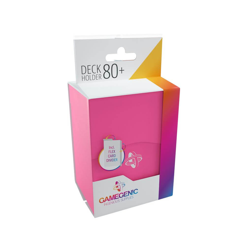 Accessoires Roze, casual deckbox die geschikt is voor het beschermen en opbergen van maximaal 80 kaarten met dubbele sleeves.