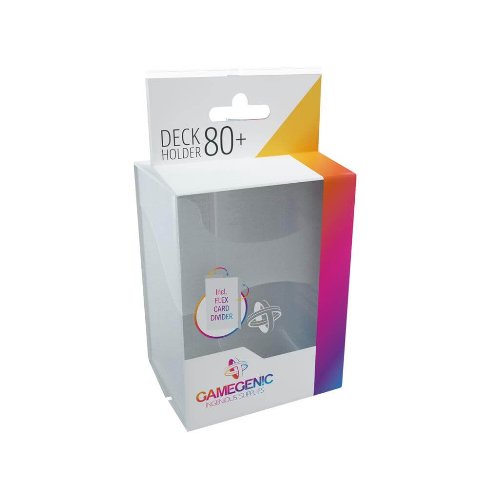 Accessoires Transparante, casual deckbox die geschikt is voor het beschermen en opbergen van maximaal 80 kaarten met dubbele sleeves.