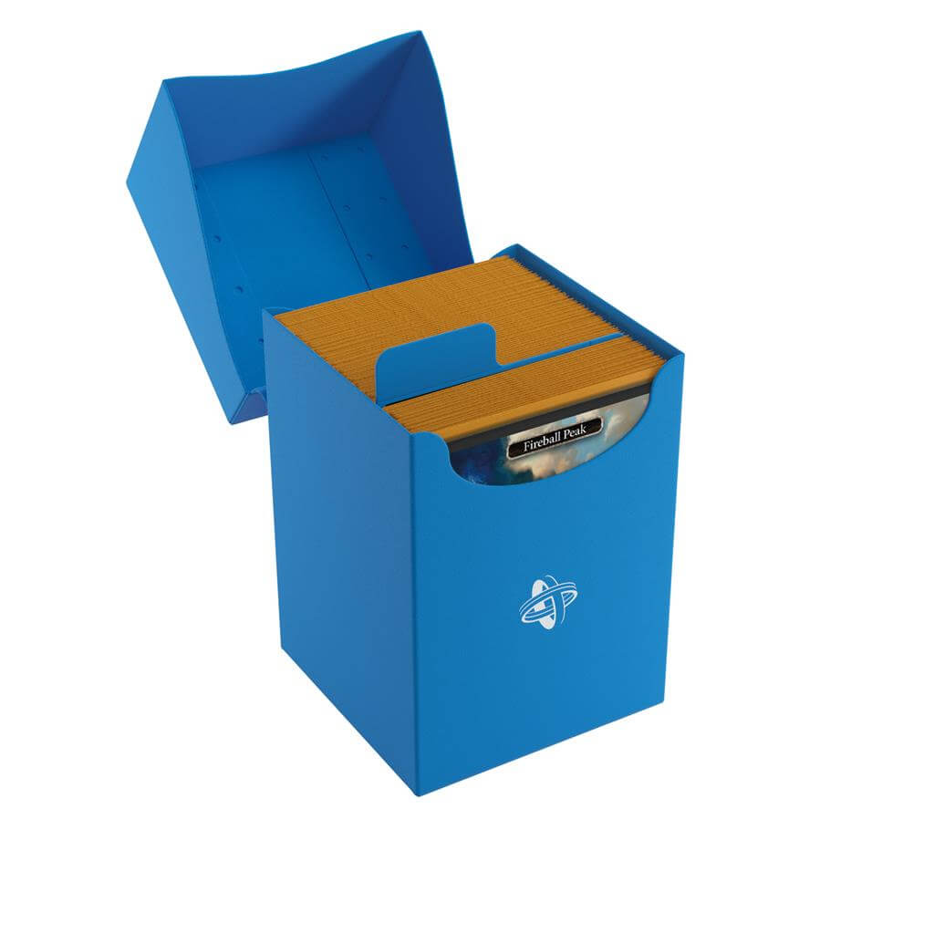 Accessoires Blauwe, casual deckbox die geschikt is voor het beschermen en opbergen van maximaal 100 kaarten met dubbele sleeves.